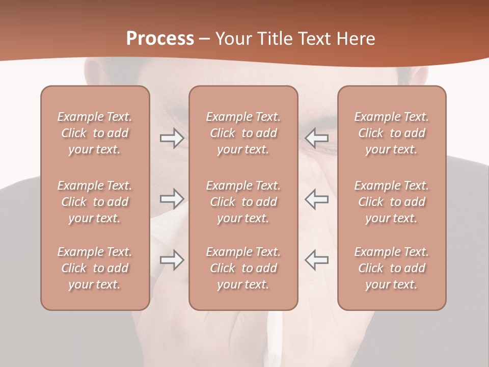 Business Table Businesswoman PowerPoint Template