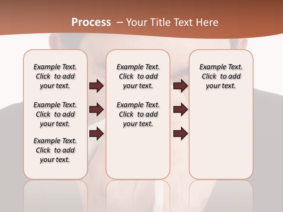 Business Table Businesswoman PowerPoint Template