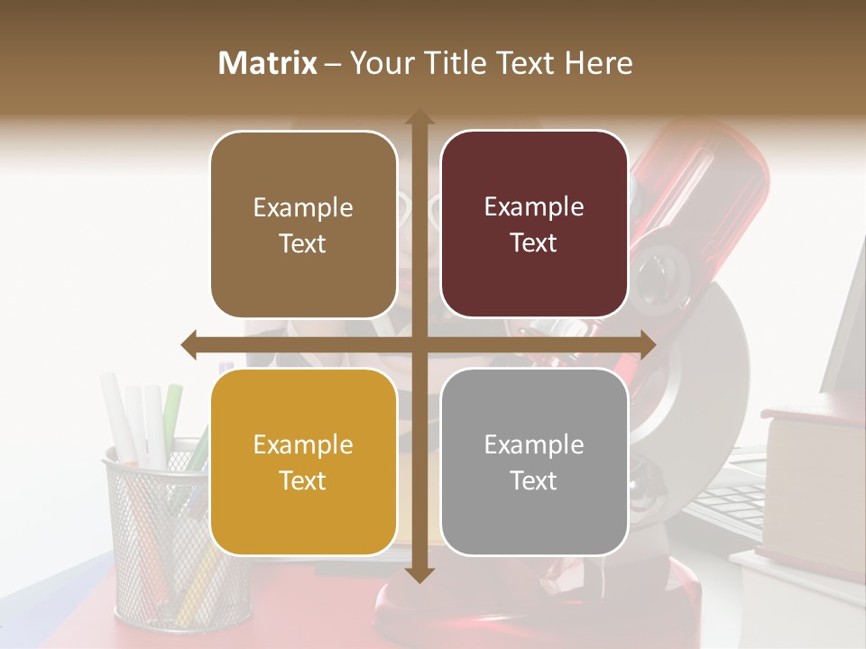 Study White Stationary PowerPoint Template
