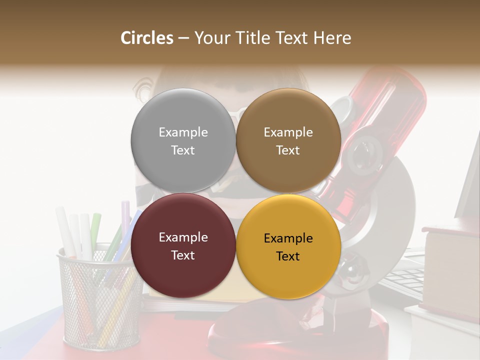 Study White Stationary PowerPoint Template