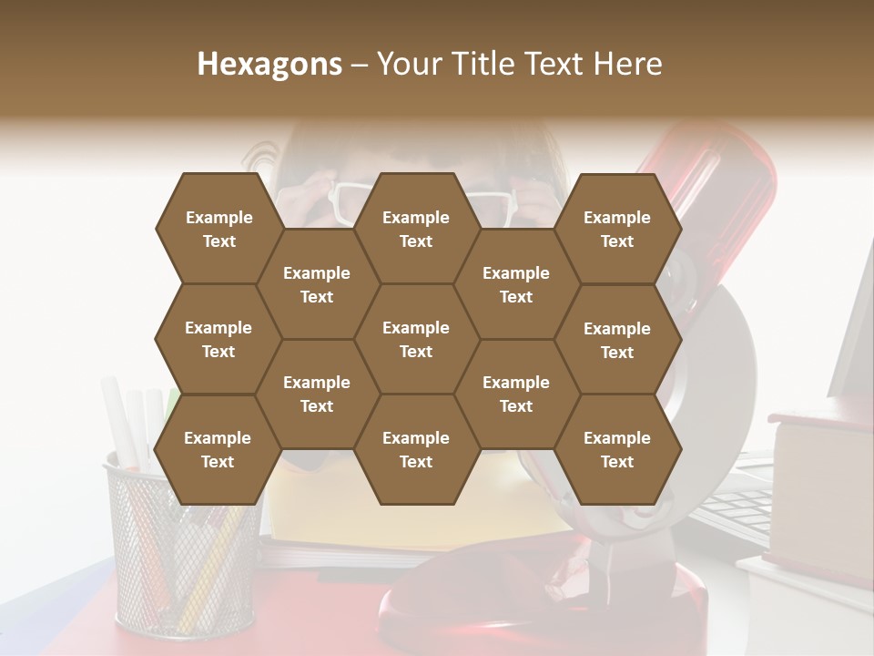 Study White Stationary PowerPoint Template