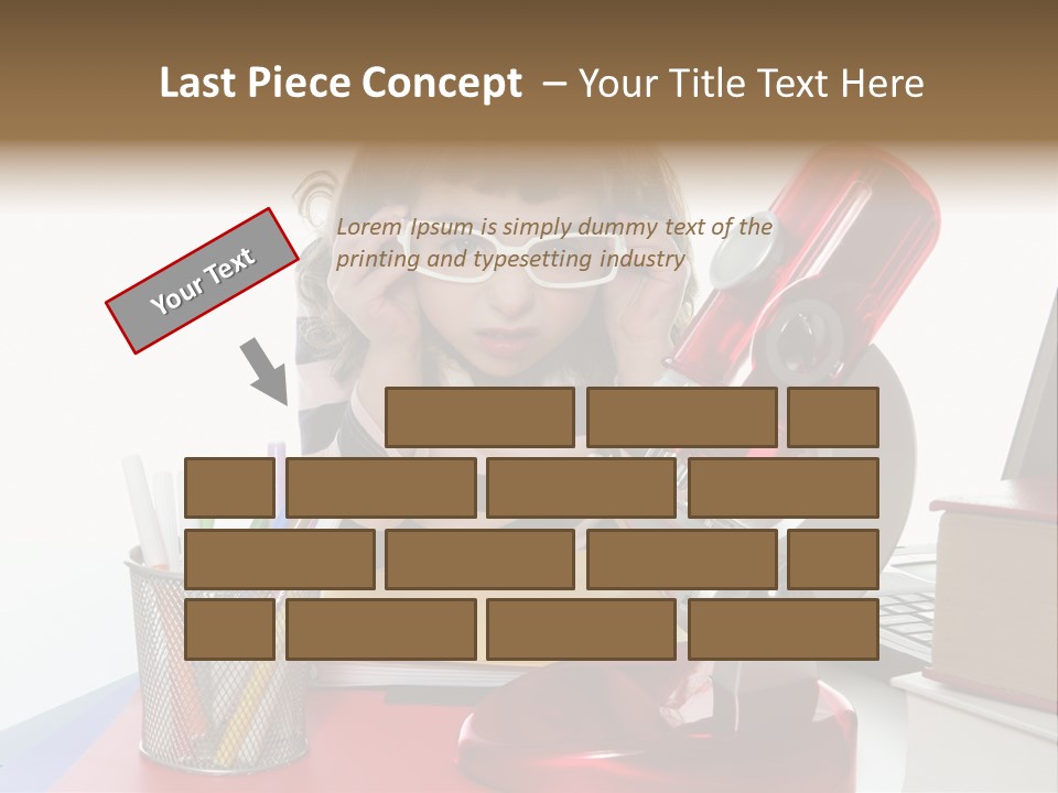 Study White Stationary PowerPoint Template