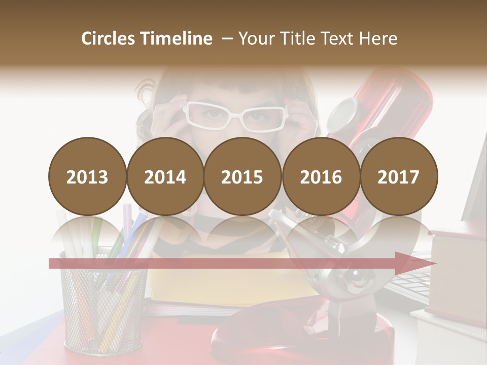 Study White Stationary PowerPoint Template