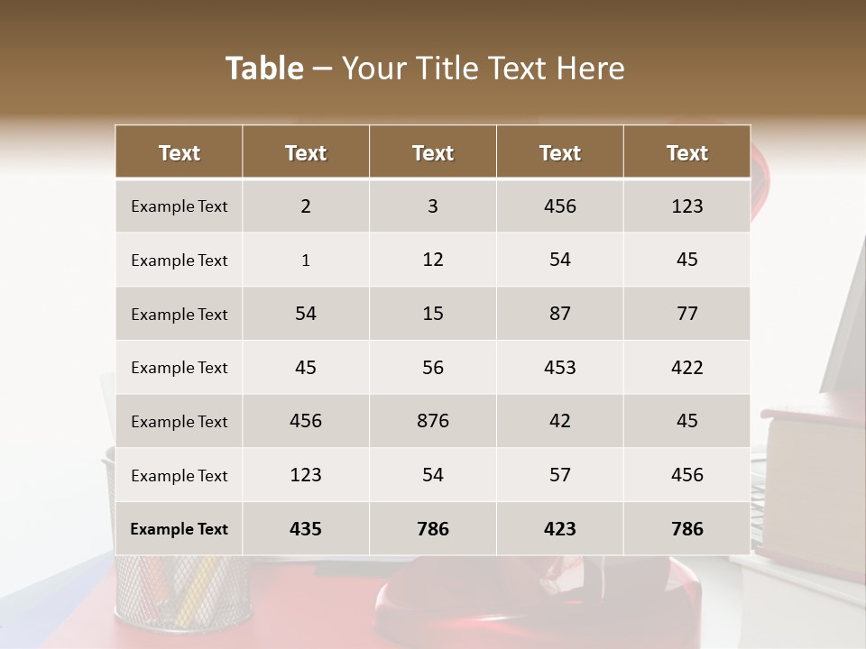Study White Stationary PowerPoint Template