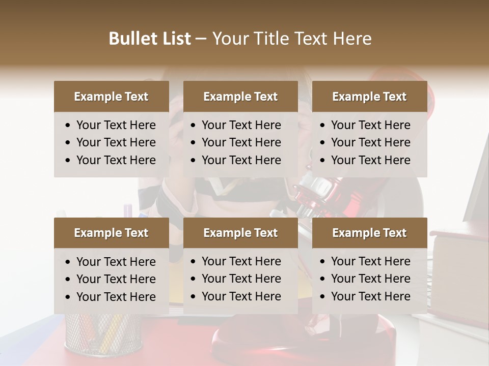 Study White Stationary PowerPoint Template