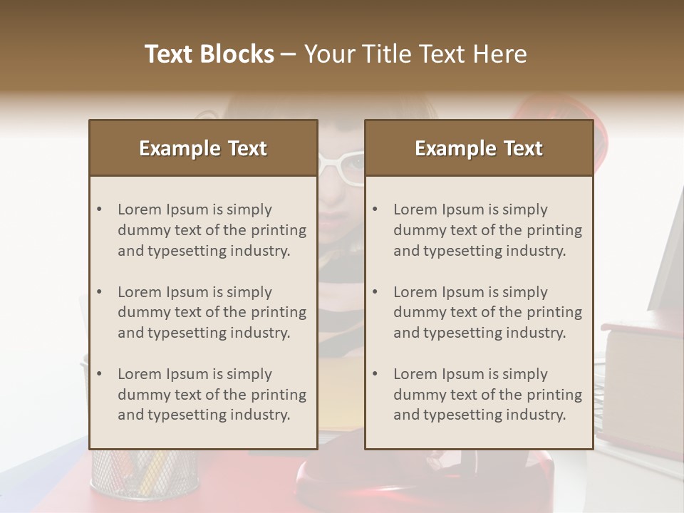 Study White Stationary PowerPoint Template