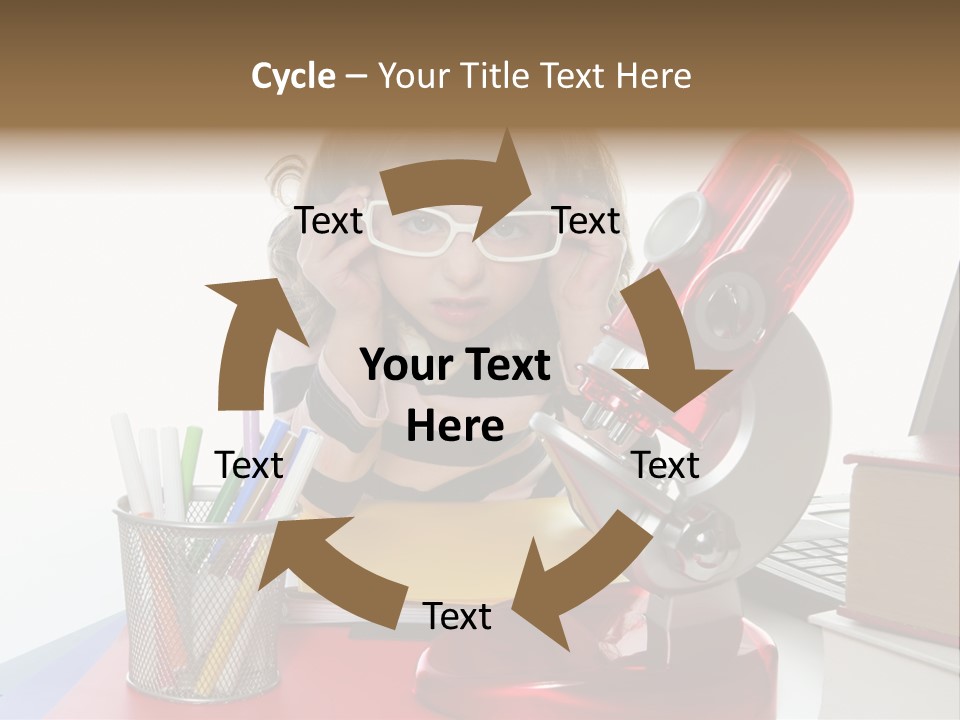 Study White Stationary PowerPoint Template