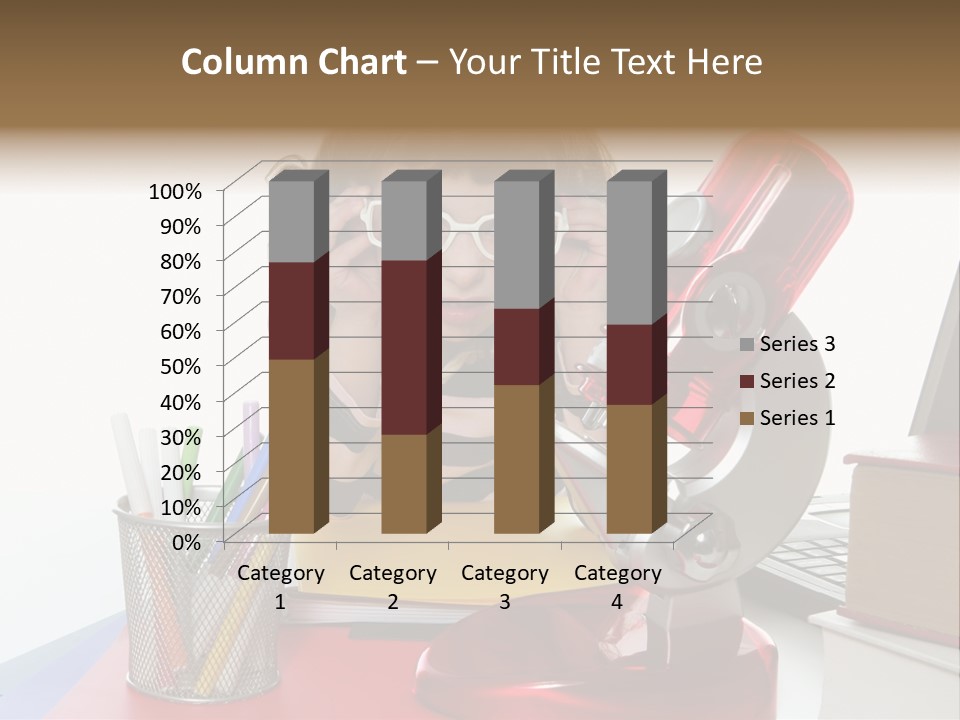 Study White Stationary PowerPoint Template
