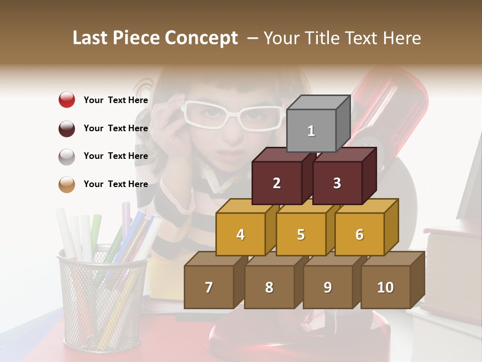 Study White Stationary PowerPoint Template