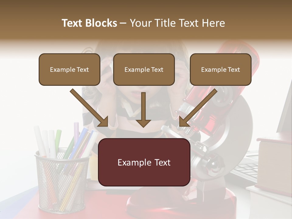 Study White Stationary PowerPoint Template