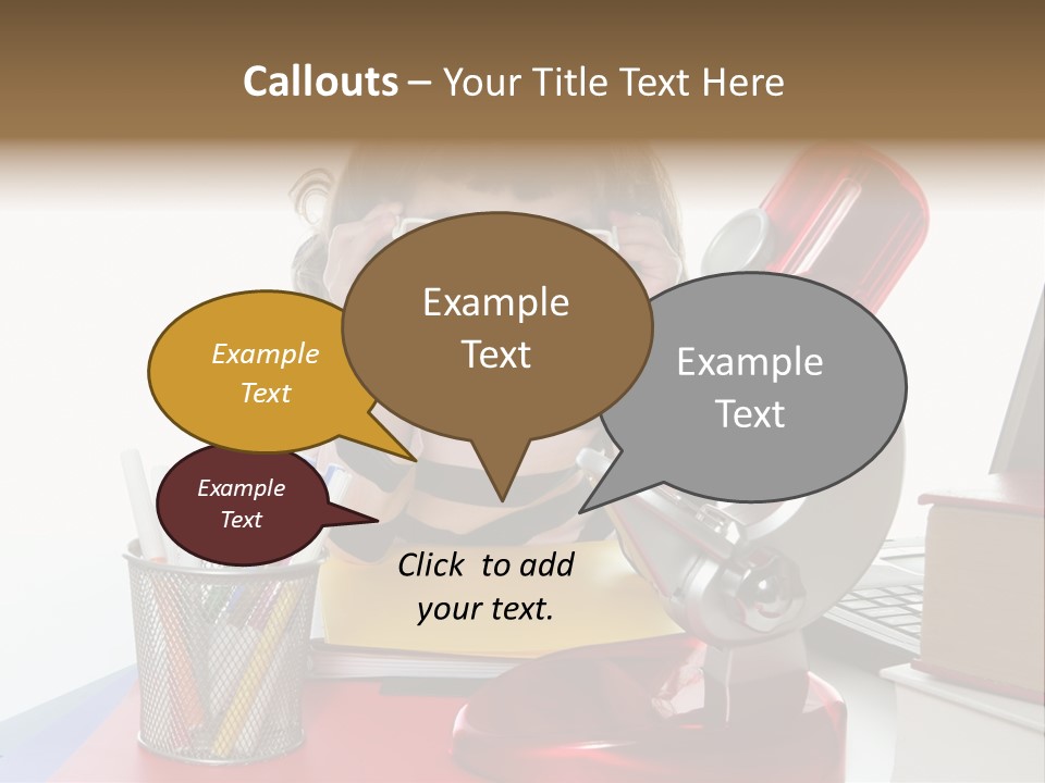 Study White Stationary PowerPoint Template