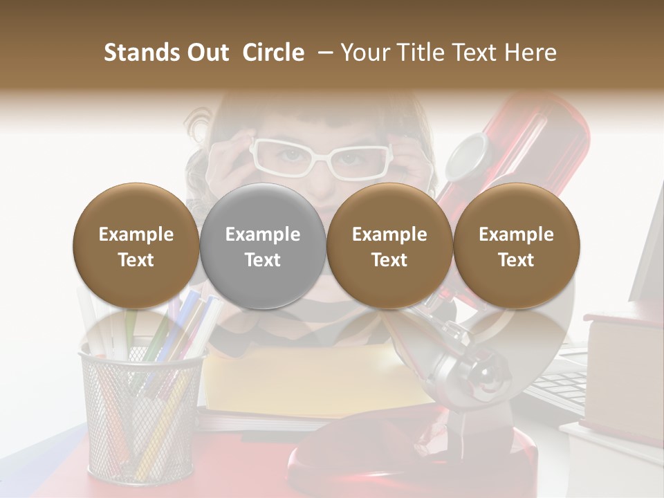 Study White Stationary PowerPoint Template