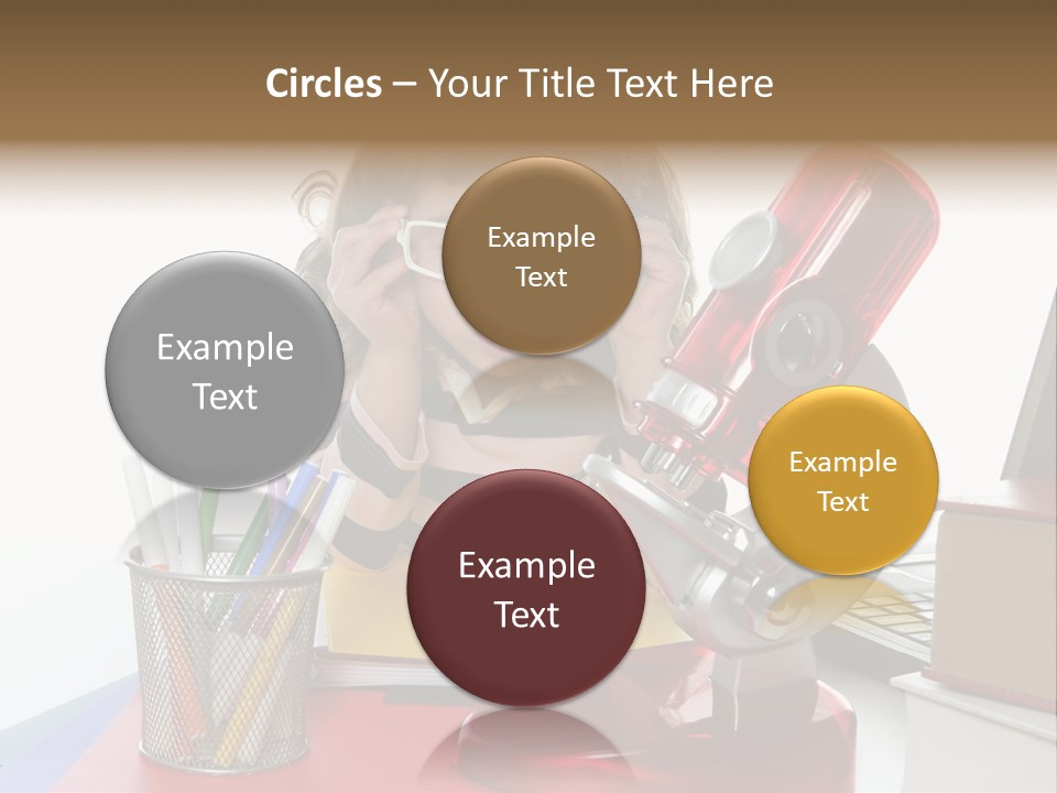 Study White Stationary PowerPoint Template