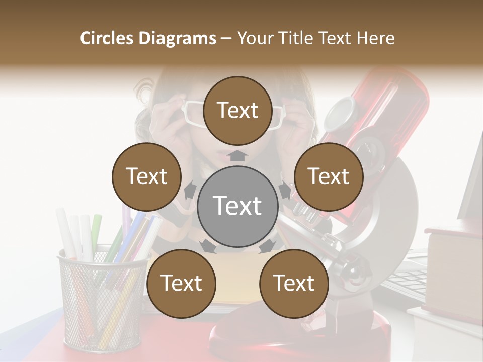 Study White Stationary PowerPoint Template