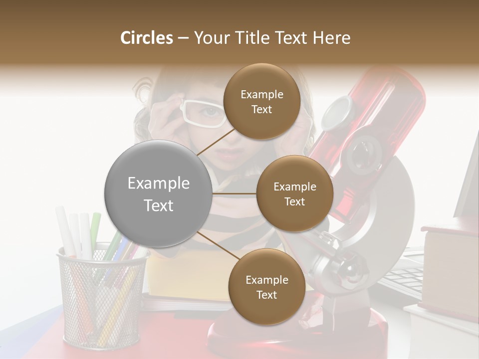 Study White Stationary PowerPoint Template