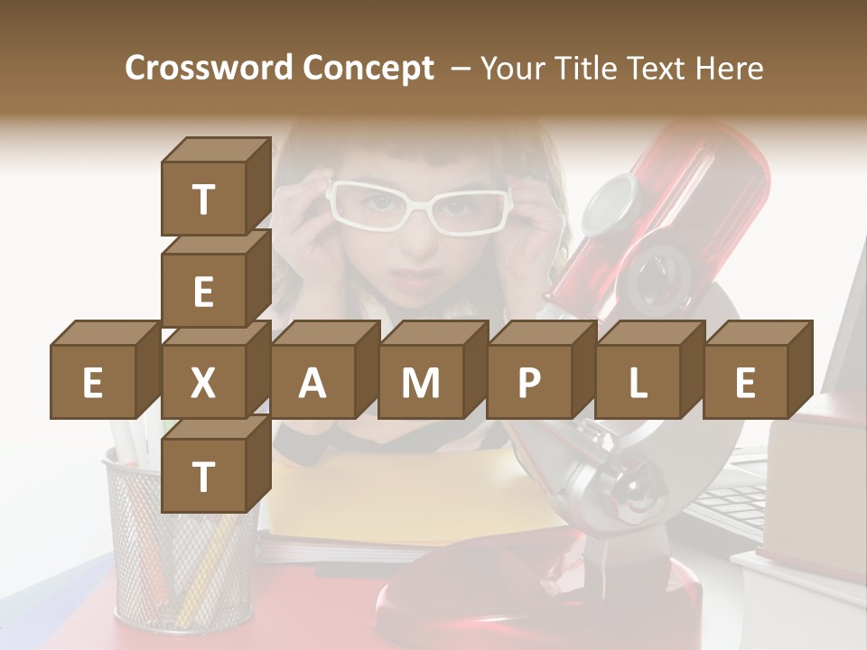 Study White Stationary PowerPoint Template