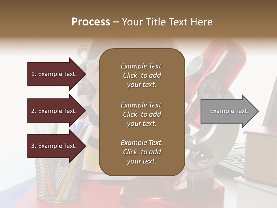 Study White Stationary PowerPoint Template