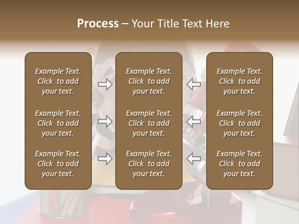 Study White Stationary PowerPoint Template