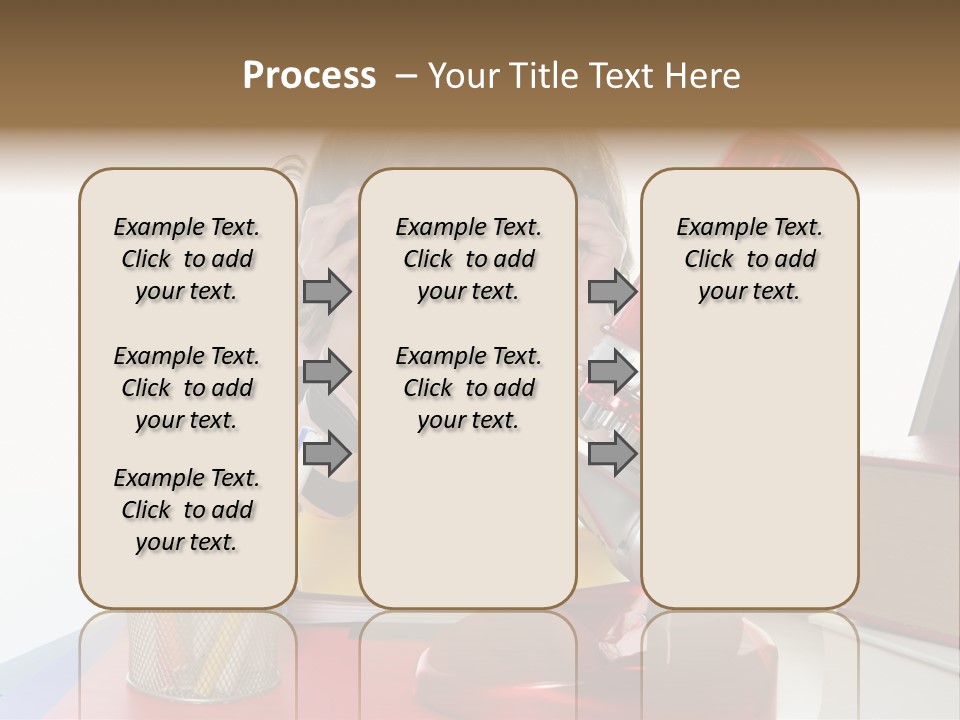 Study White Stationary PowerPoint Template