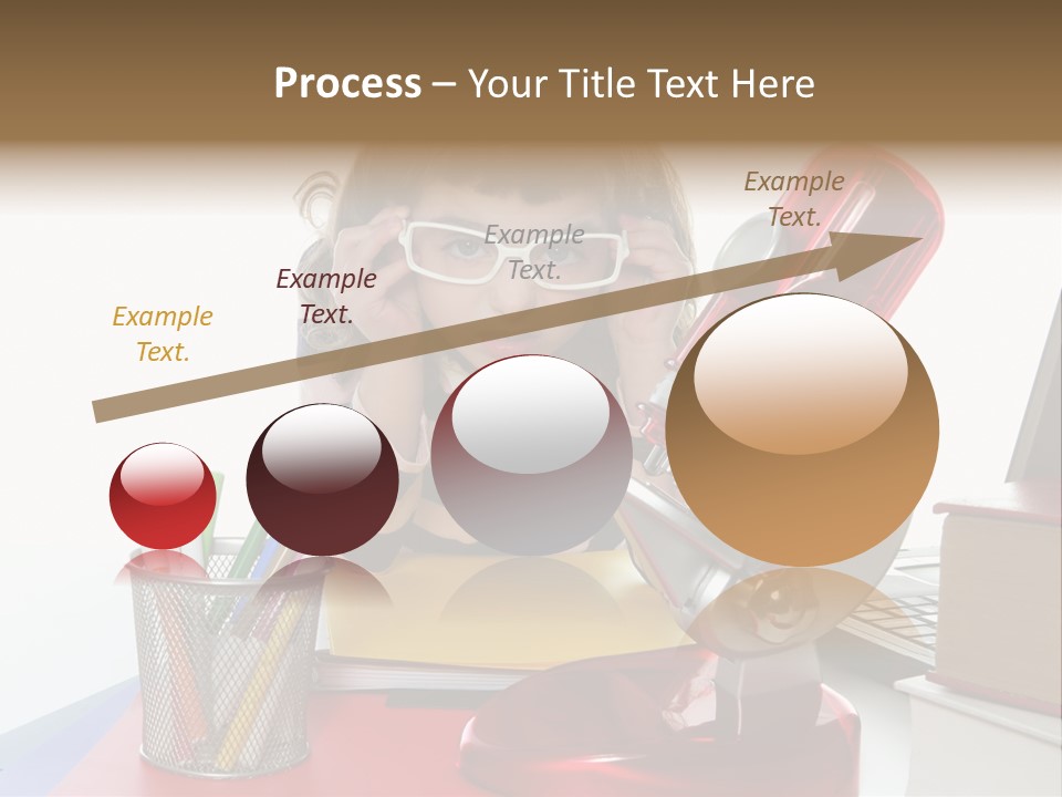 Study White Stationary PowerPoint Template