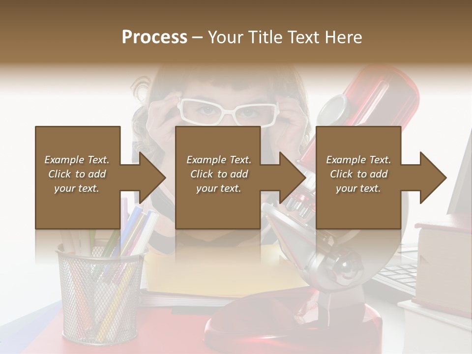 Study White Stationary PowerPoint Template