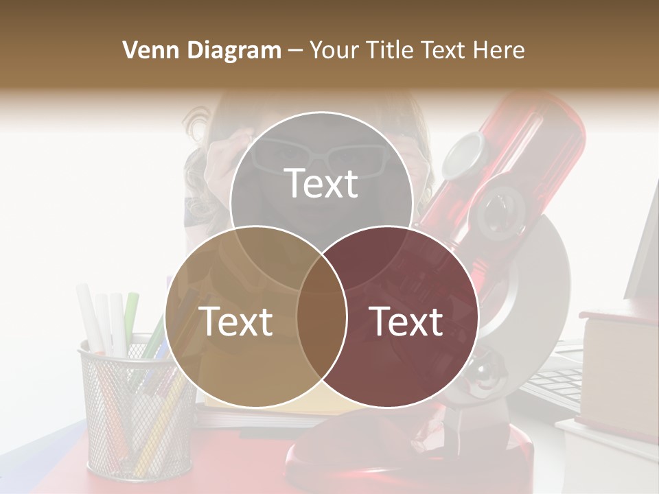 Study White Stationary PowerPoint Template