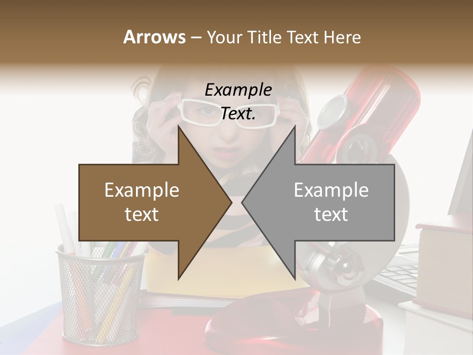 Study White Stationary PowerPoint Template