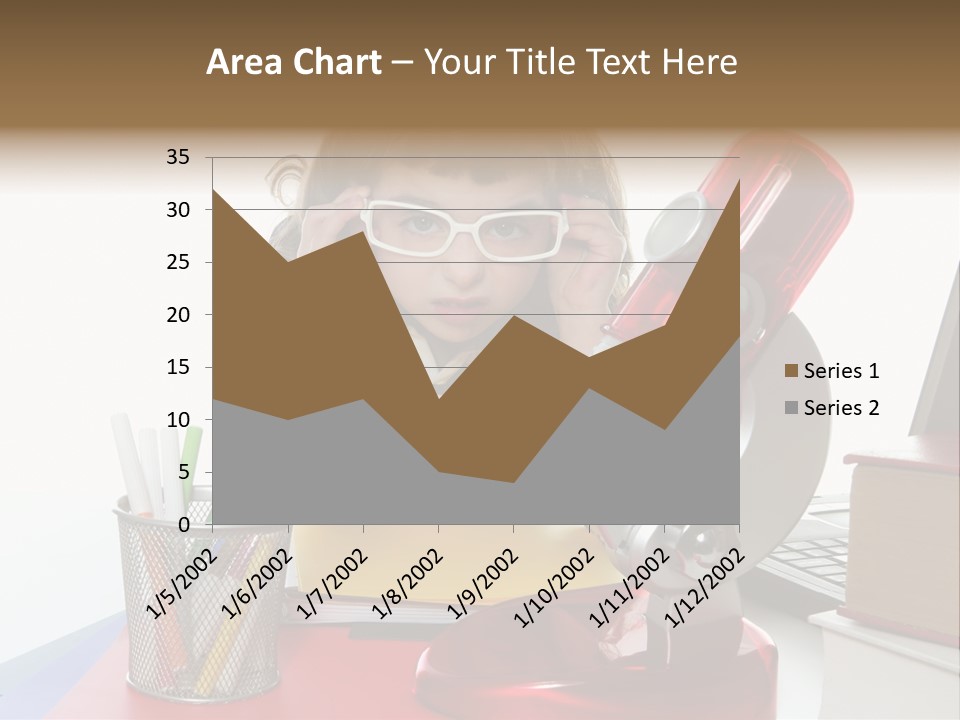 Study White Stationary PowerPoint Template
