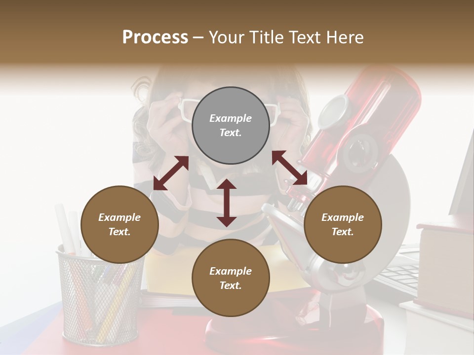 Study White Stationary PowerPoint Template