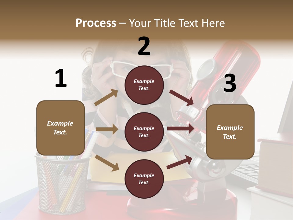 Study White Stationary PowerPoint Template