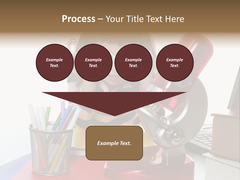 Study White Stationary PowerPoint Template