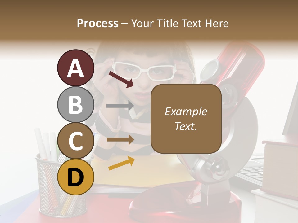 Study White Stationary PowerPoint Template