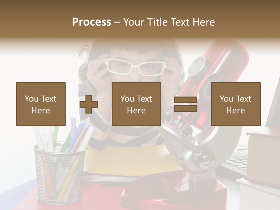 Study White Stationary PowerPoint Template