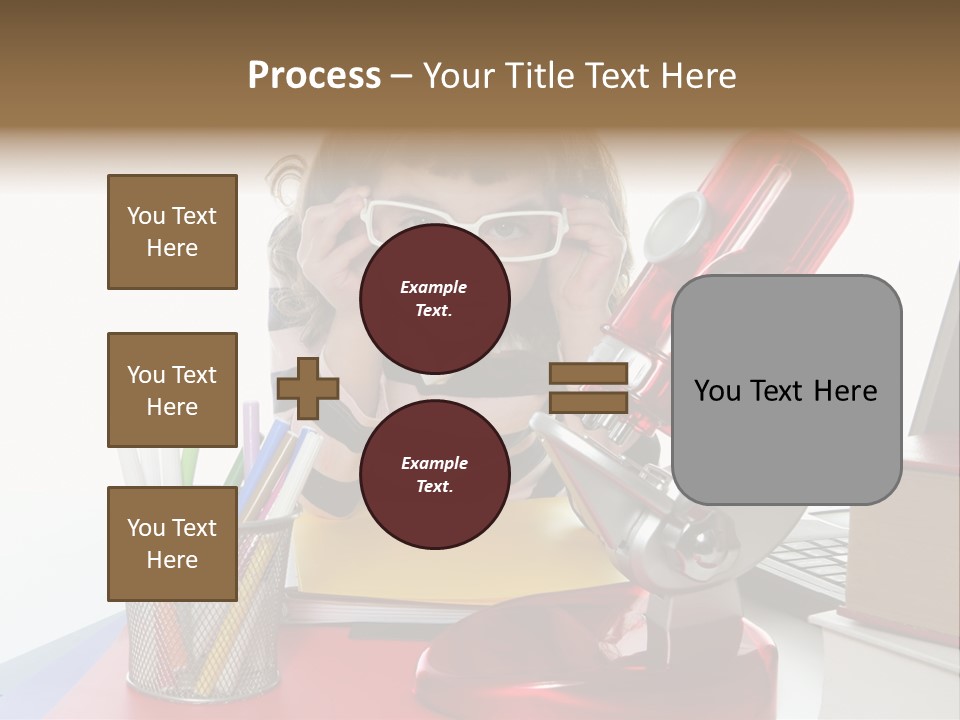 Study White Stationary PowerPoint Template