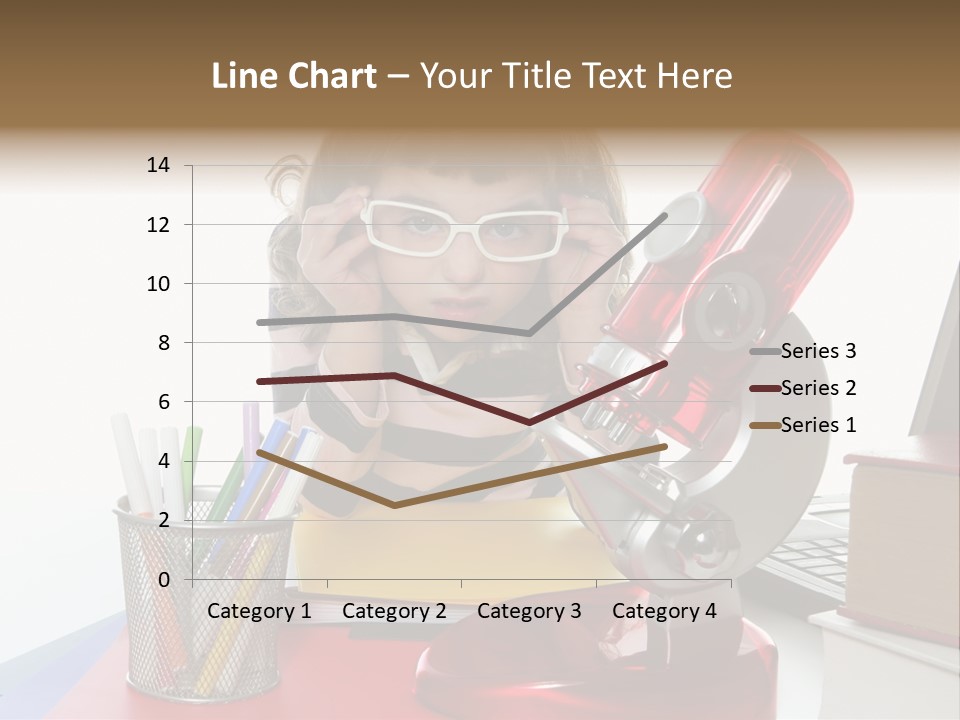 Study White Stationary PowerPoint Template