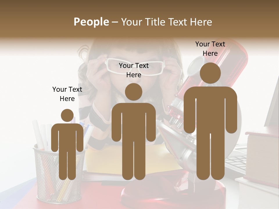 Study White Stationary PowerPoint Template