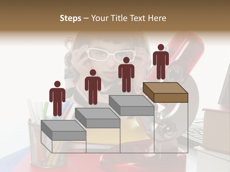 Study White Stationary PowerPoint Template