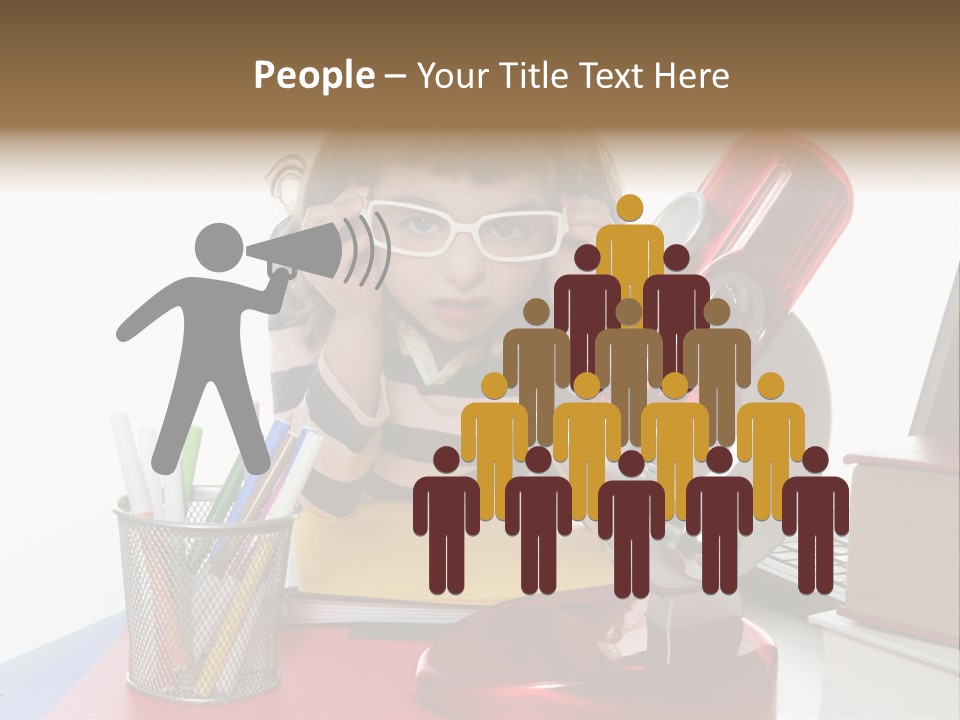 Study White Stationary PowerPoint Template