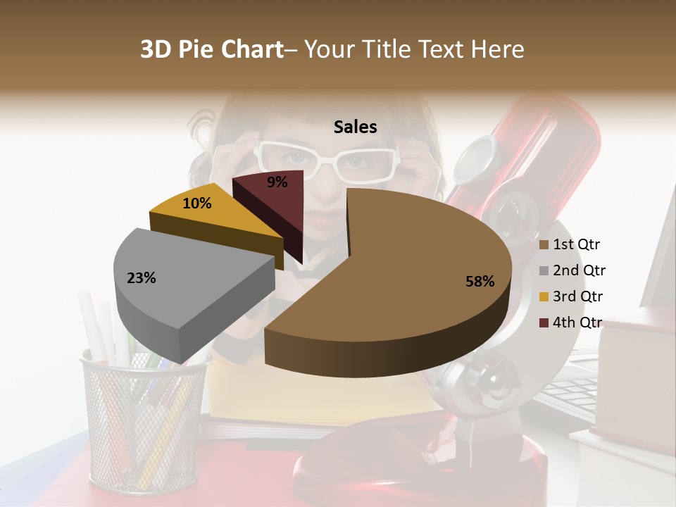 Study White Stationary PowerPoint Template