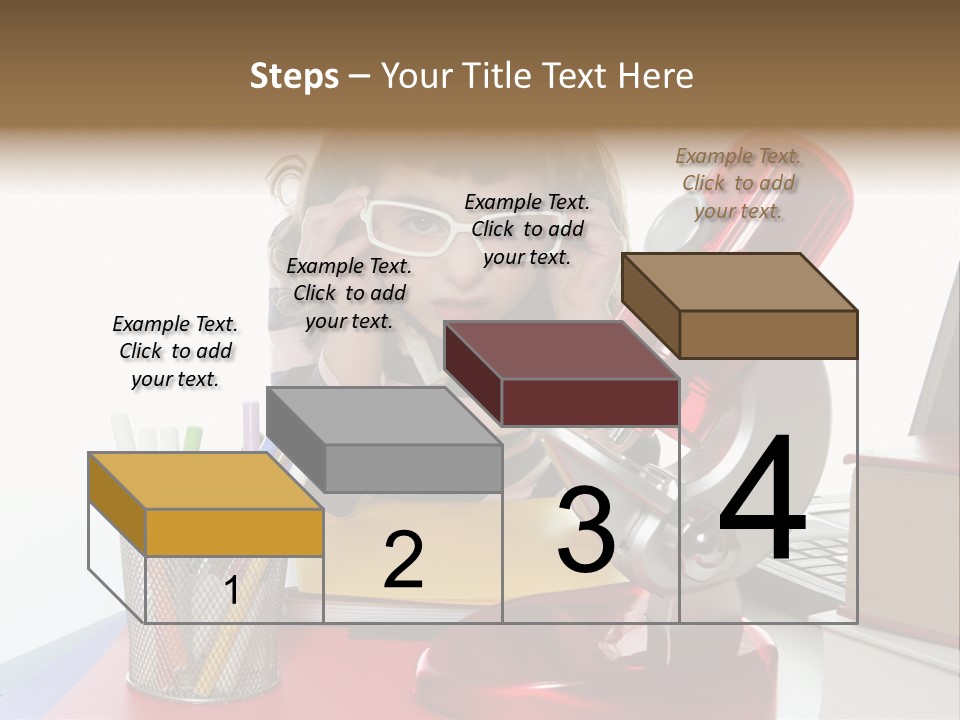 Study White Stationary PowerPoint Template