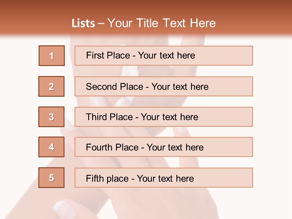 Purity Hands Young PowerPoint Template