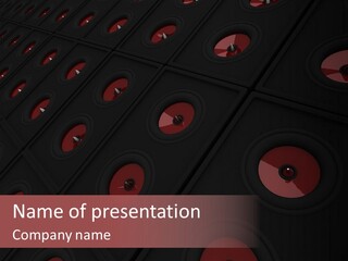 Stereo Volume Black PowerPoint Template