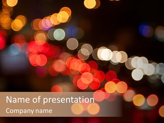 Car Downtown Overpass PowerPoint Template