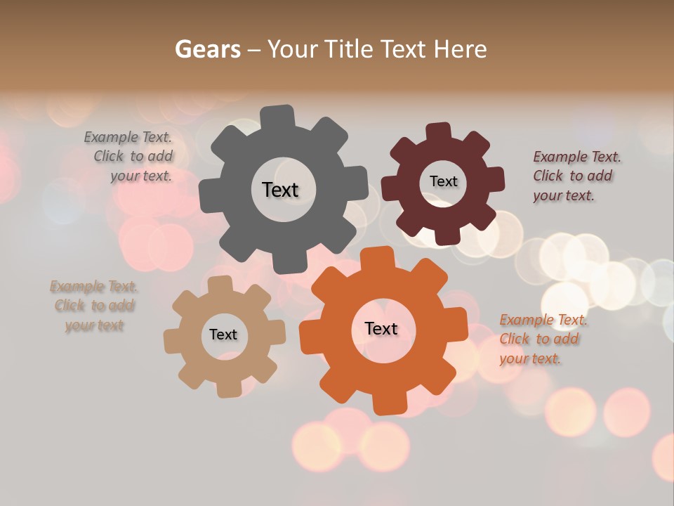 Car Downtown Overpass PowerPoint Template