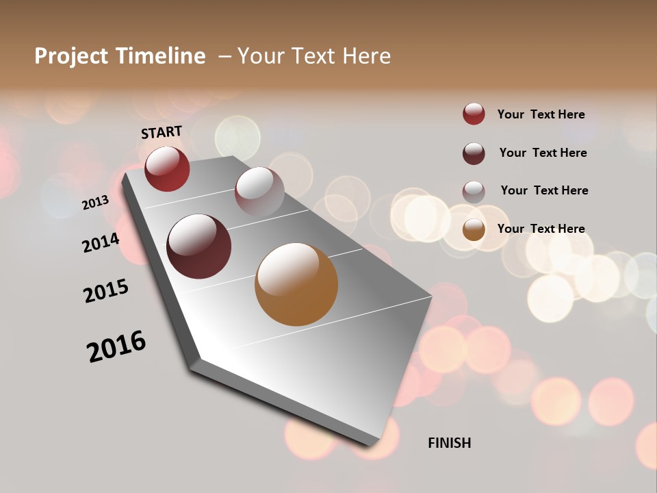 Car Downtown Overpass PowerPoint Template