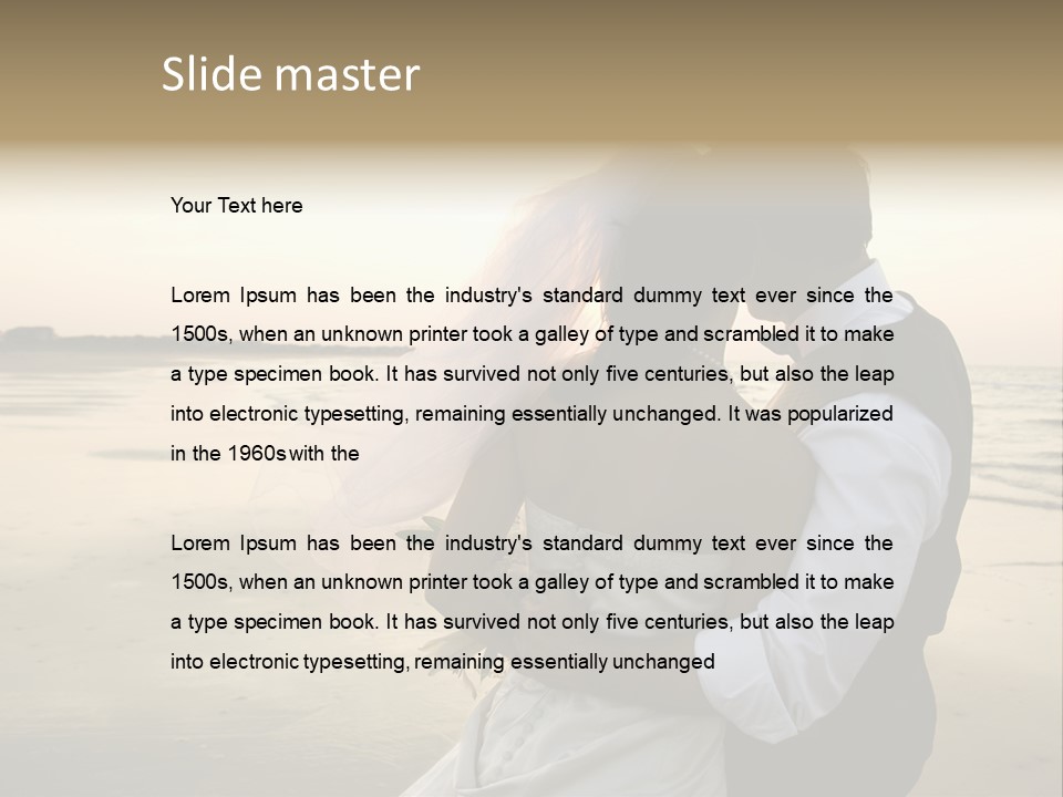 Hair Togetherness Couple PowerPoint Template