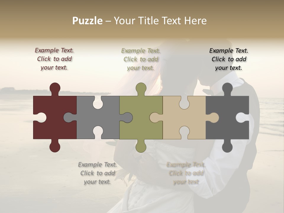 Hair Togetherness Couple PowerPoint Template