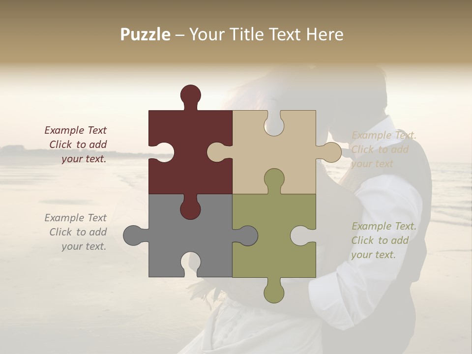 Hair Togetherness Couple PowerPoint Template