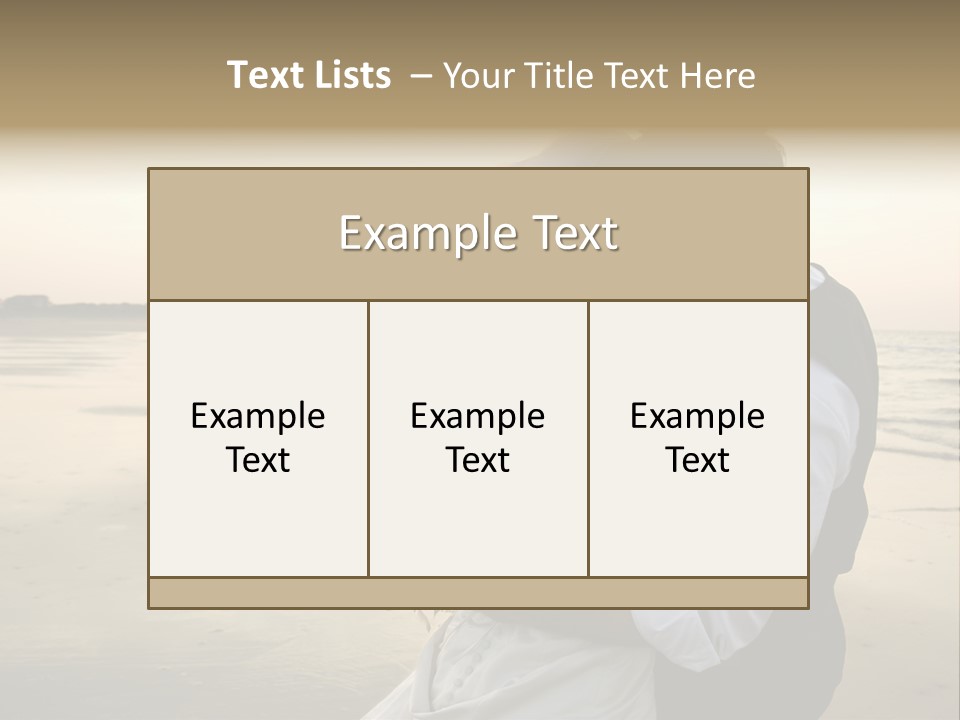 Hair Togetherness Couple PowerPoint Template