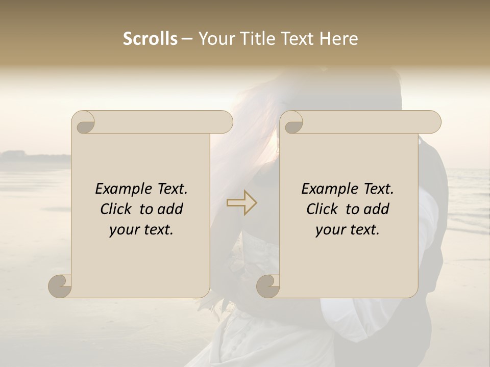 Hair Togetherness Couple PowerPoint Template
